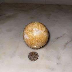 Orange Calacite Sphere  Thumbnail