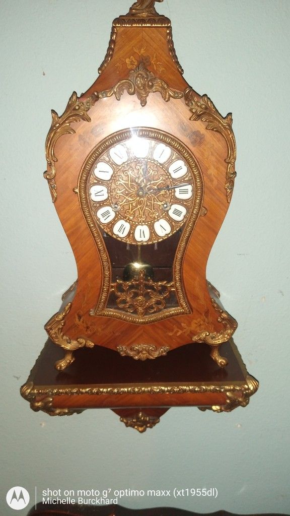 BEAUTIFUL GERMAN FHS FRANZ HERMLE & SONS PENDULUM MANTEL CLOCK 151-080 ...