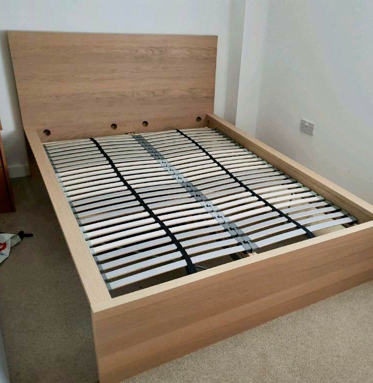 Ikea Malm Queen Bed Frame W Leirsund, Can You Use Ikea Slats Regular Bed Frame