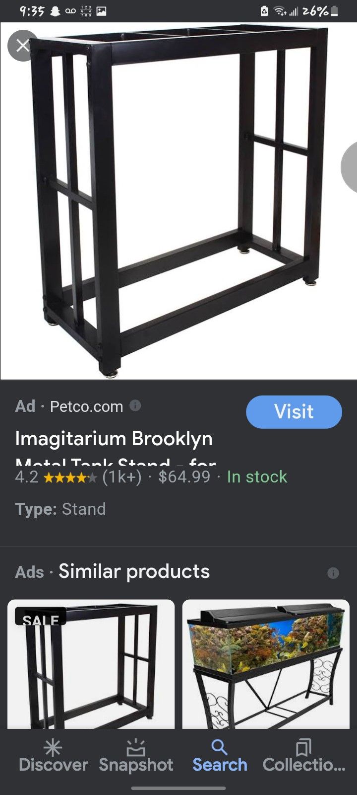 °40-50 ° GALLON -Fish Tank / AQUARIUM