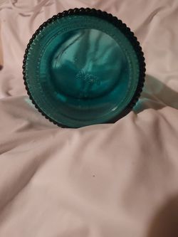 Vintage Avon Hinged Turquoise Blue Fruit Jar I Thumbnail