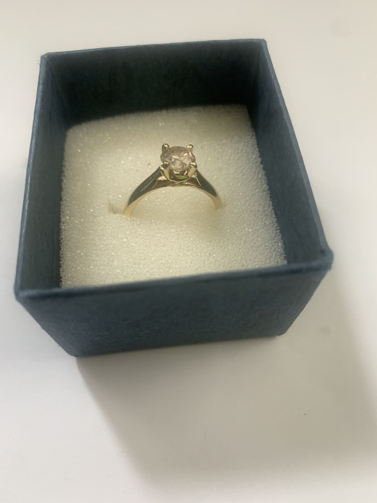 14k Yellow Gold Solitaire Engagement Ring
