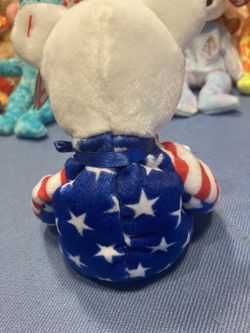 Ty Beanie Baby - LIBERTY the Patriotic Bear (White Head) Thumbnail