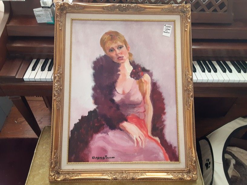 ABSOLUTELY GORGEOUS LOOKING VINTAGE Hand PAINTED oil PAINTING Sign BY ARTIST