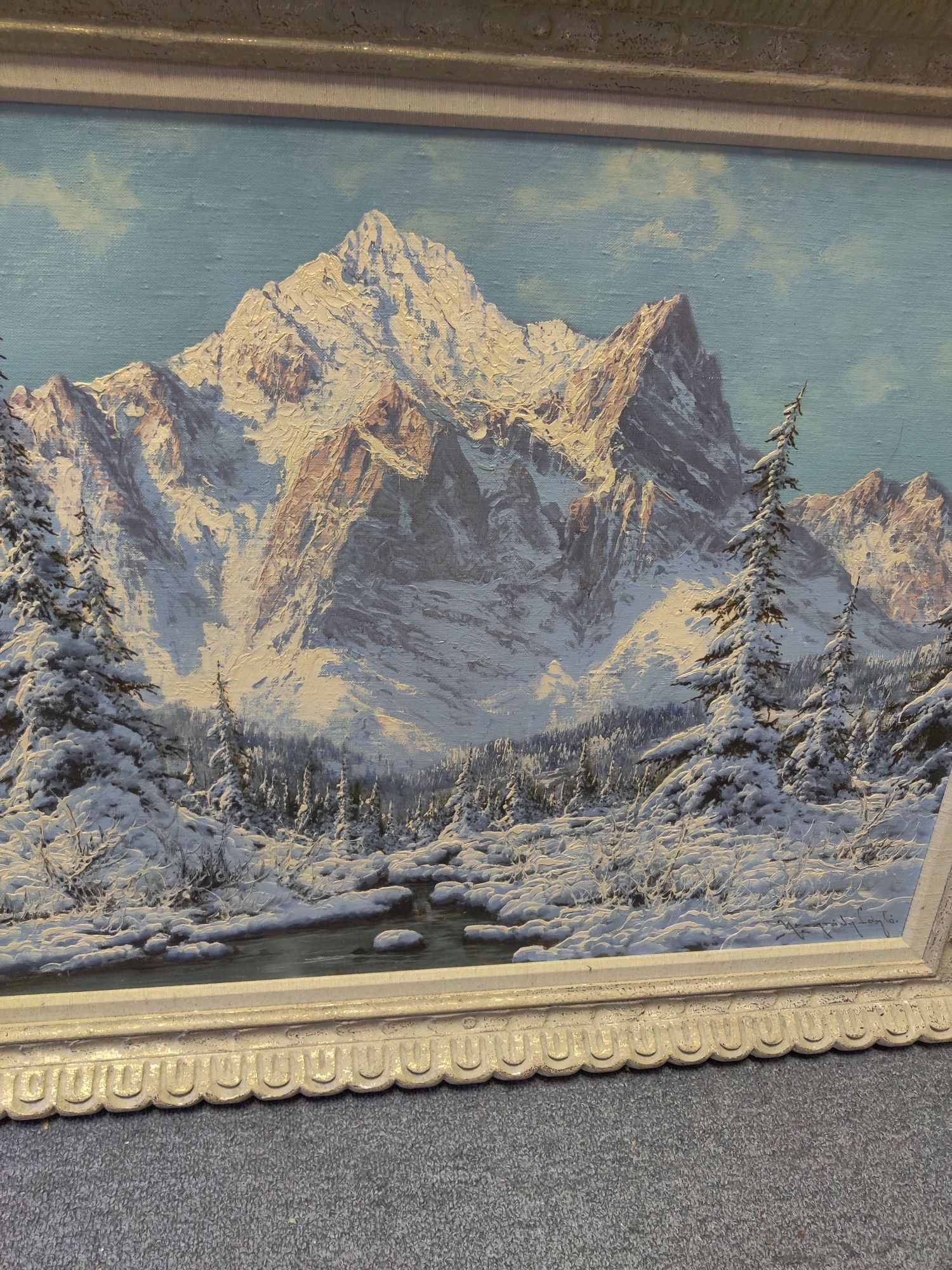 Hungarian Laszlo Neogrady 1(contact info removed) Antique oil on canvas Landscape painting