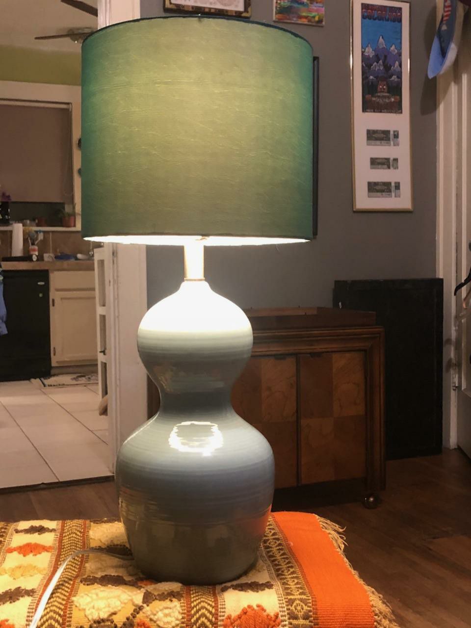 Vintage baby blue lamp