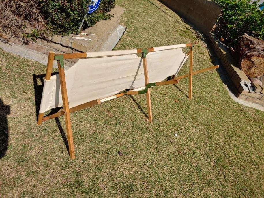 The Telescope Folding Furniture Co. Canvas Cot Army military us boy