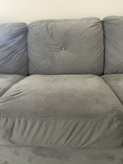 Beautiful Blue Grey Barely Worn in Couch  Thumbnail
