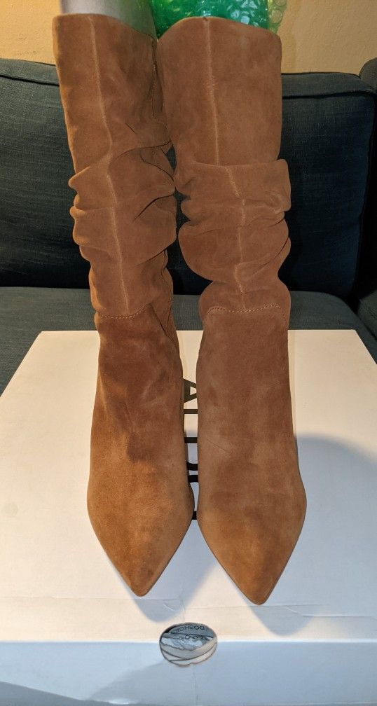 ALDO Cradolia Suede Slouch Boots Brown