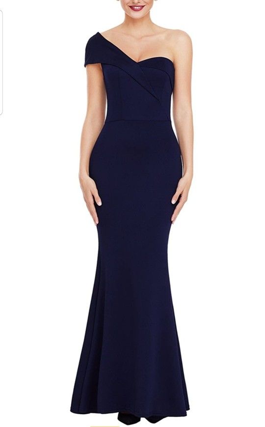 Women's Sexy Off The Shoulder Oversized Bow Applique Evening Gown Party Maxi Dress