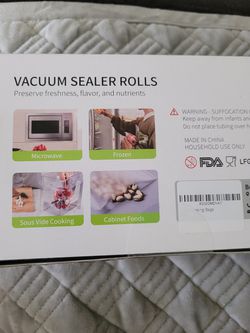 Bonsenkitchen Vacuum Sealer Rolls, 2 Rolls 8”x20’  Thumbnail