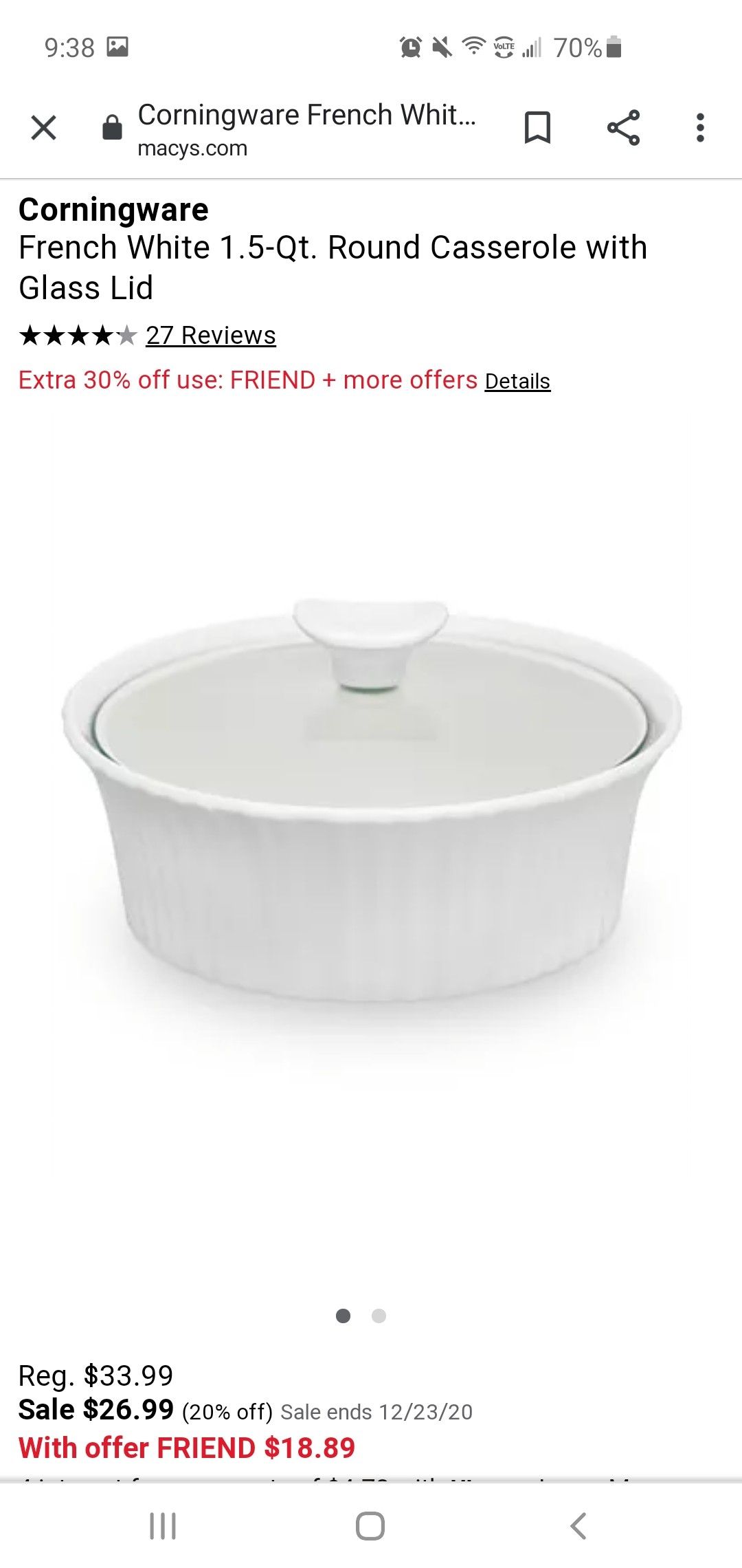 Pyrex baking dishes