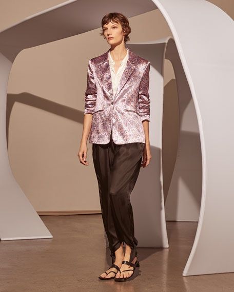 Blazer Pink Jacquard Size 0 New