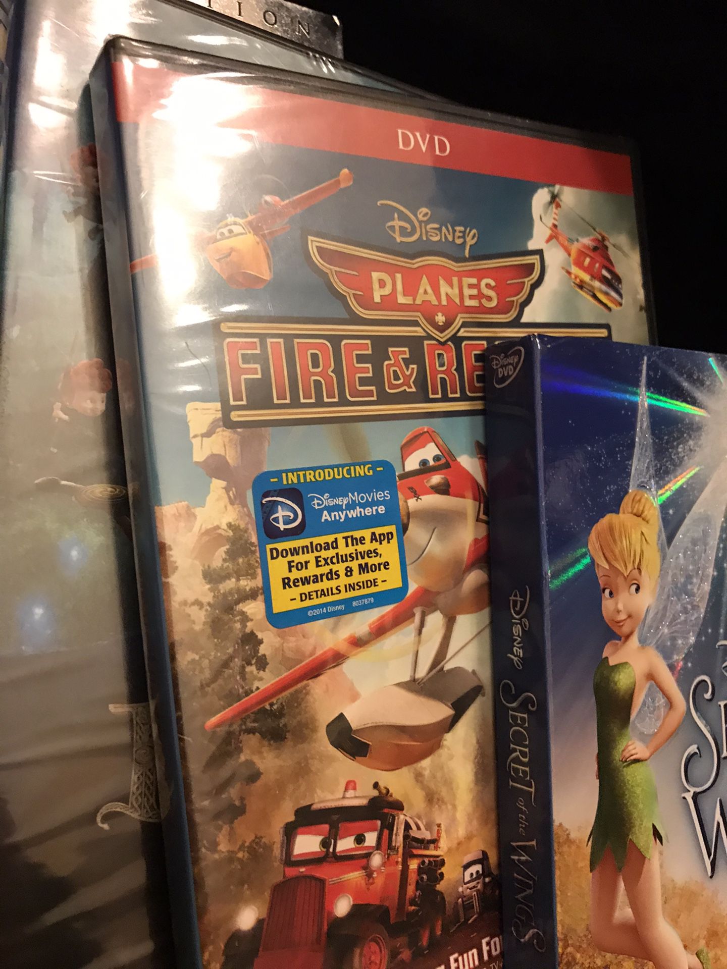 NEW in Plastic Disney Movies Blu Ray And DVD Combos Secret Of Wings Planes Fire & Rescue Brave Aladdin Bambi And Over 100 Christmas Gift Present  