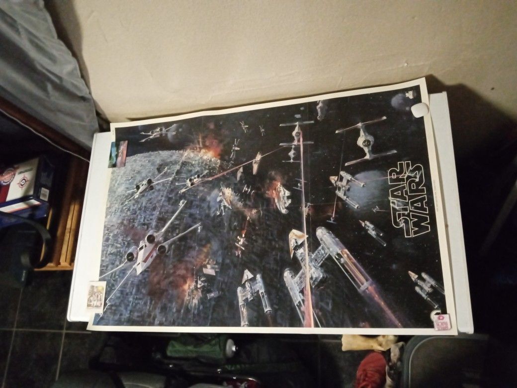 Star Wars Poster (2T-541) 1977 20th Century Fox Original Record Poster
