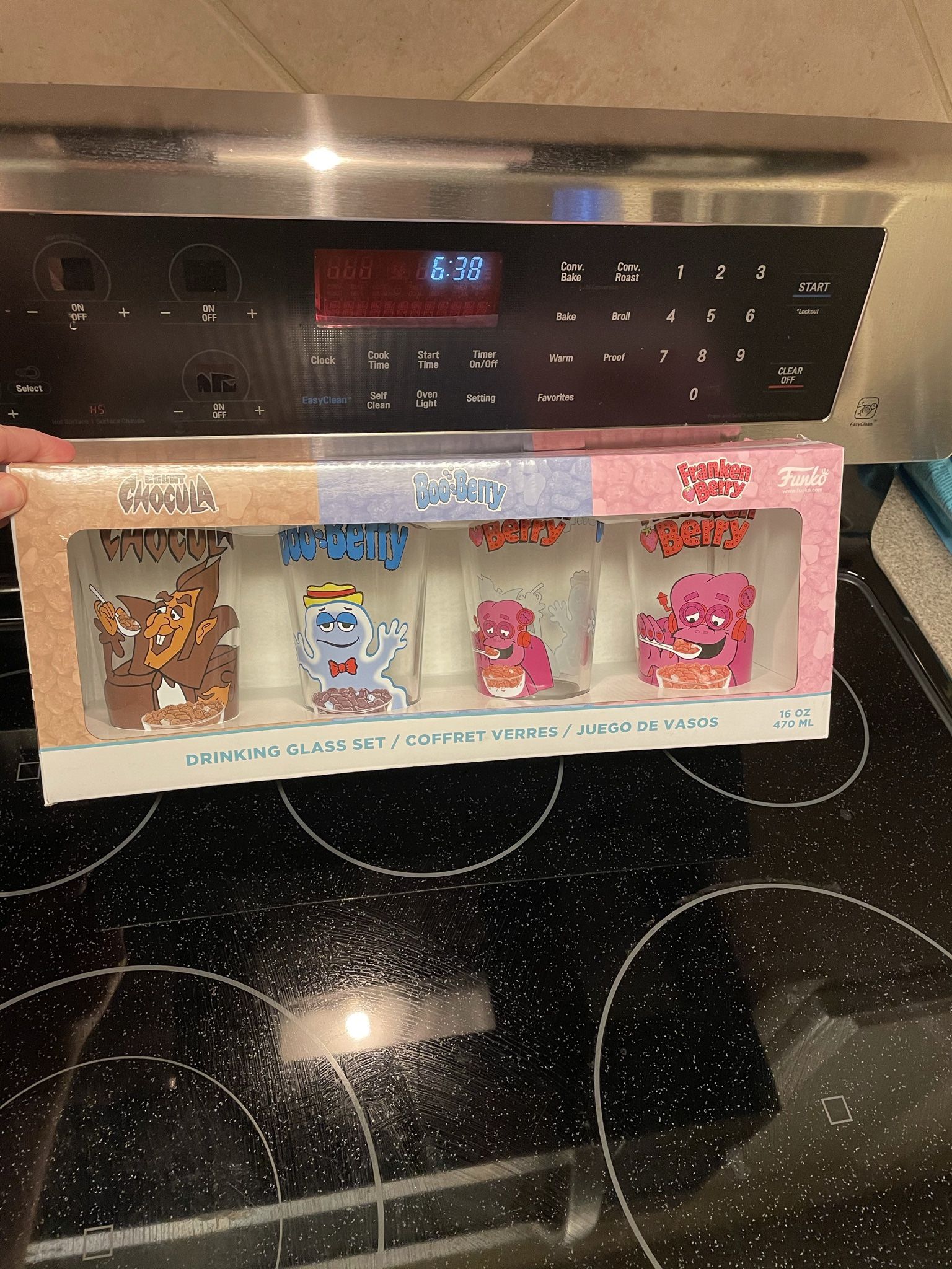 NIB set 4 Funko Count Chochula Booberry Frankenberry Cereal drinking cup glasses