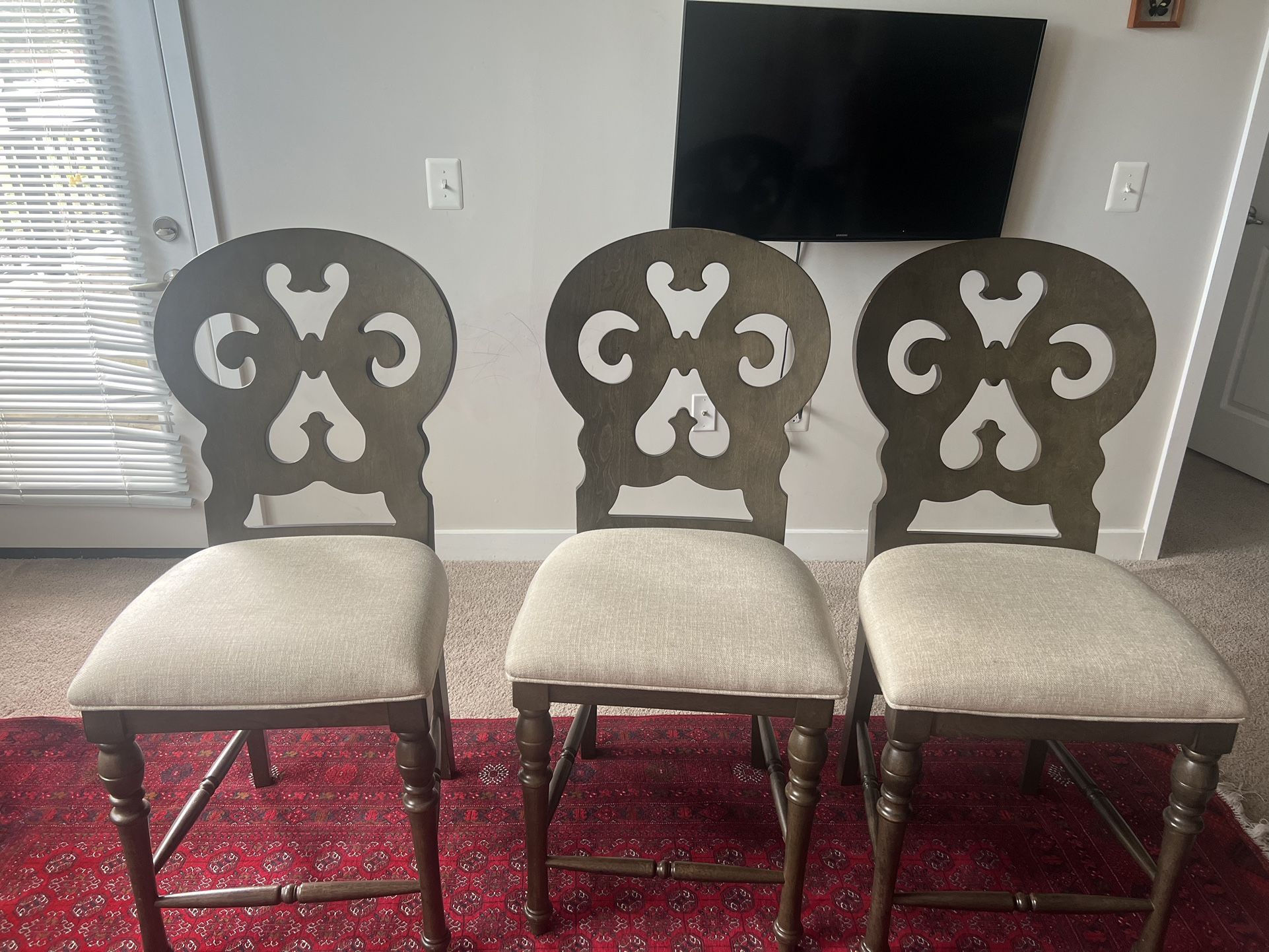 3 Pieces STools Counter Chair