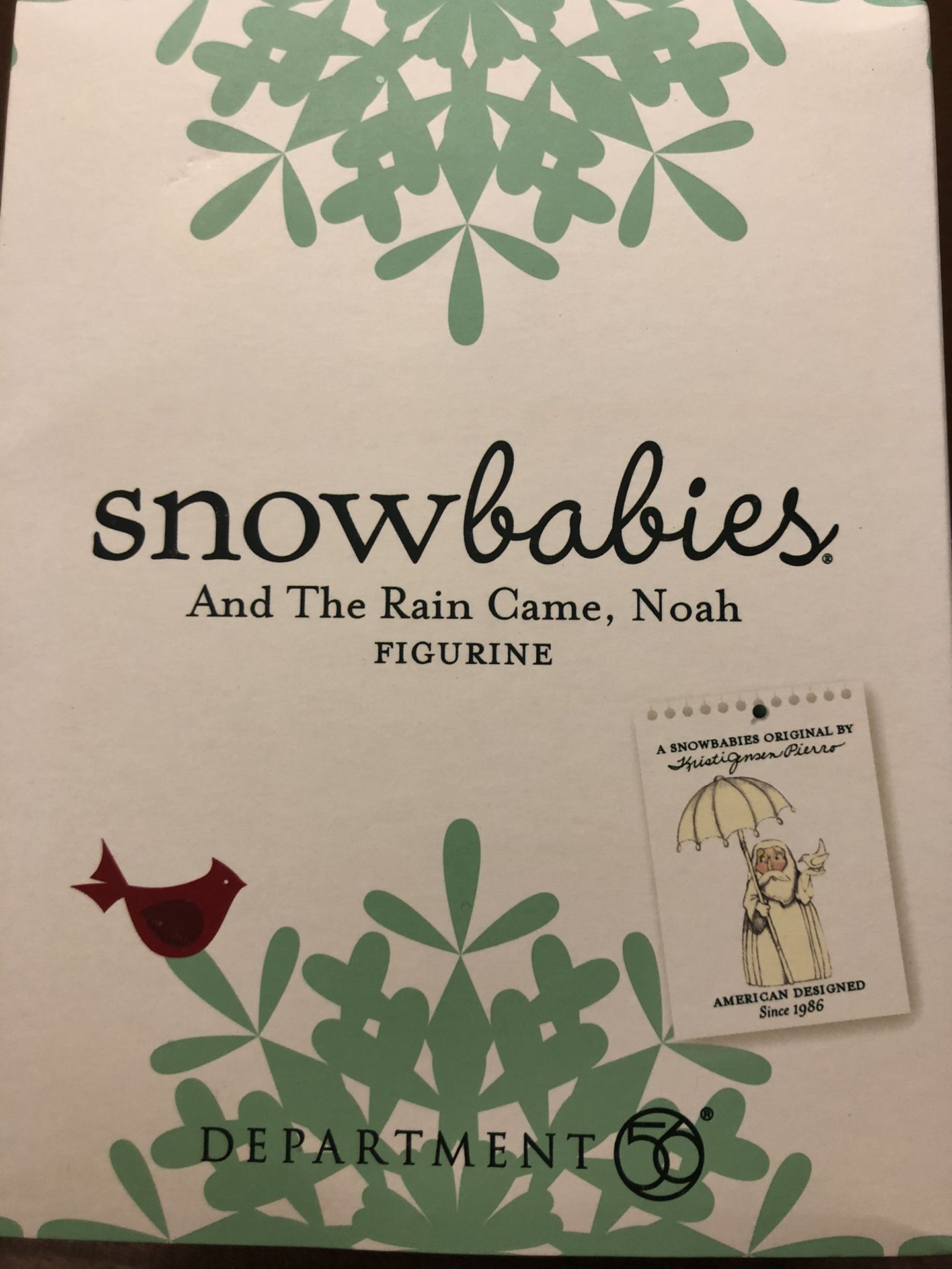 Snowbabies Department 56 " And The Rain Came Noah" Figurine