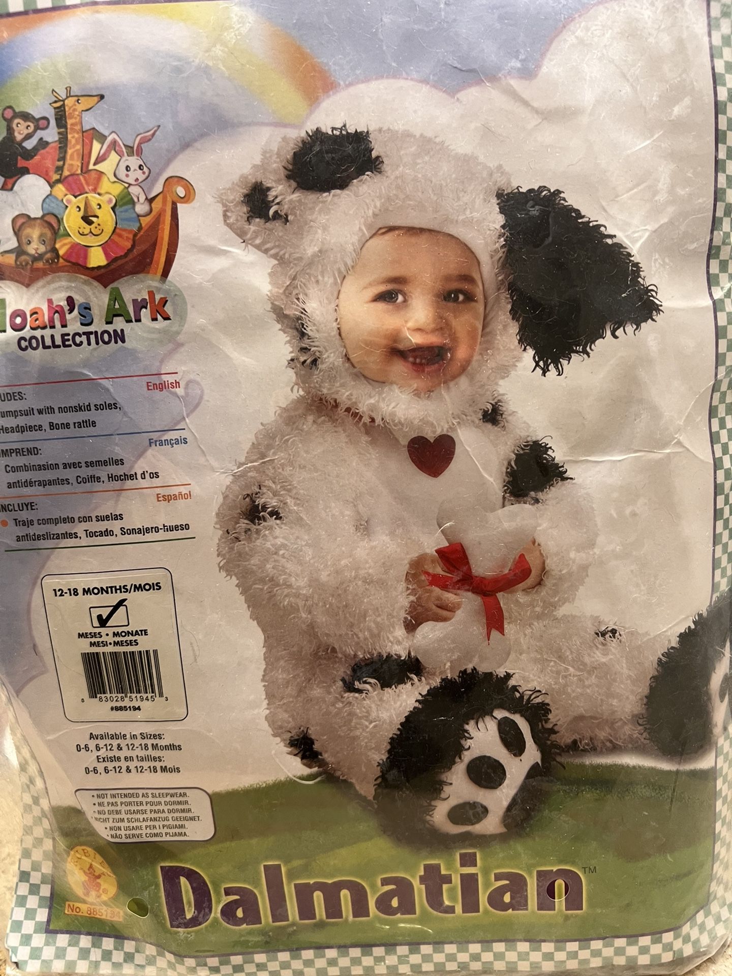 Baby Dalmatian Dog Costume 12 18 Months