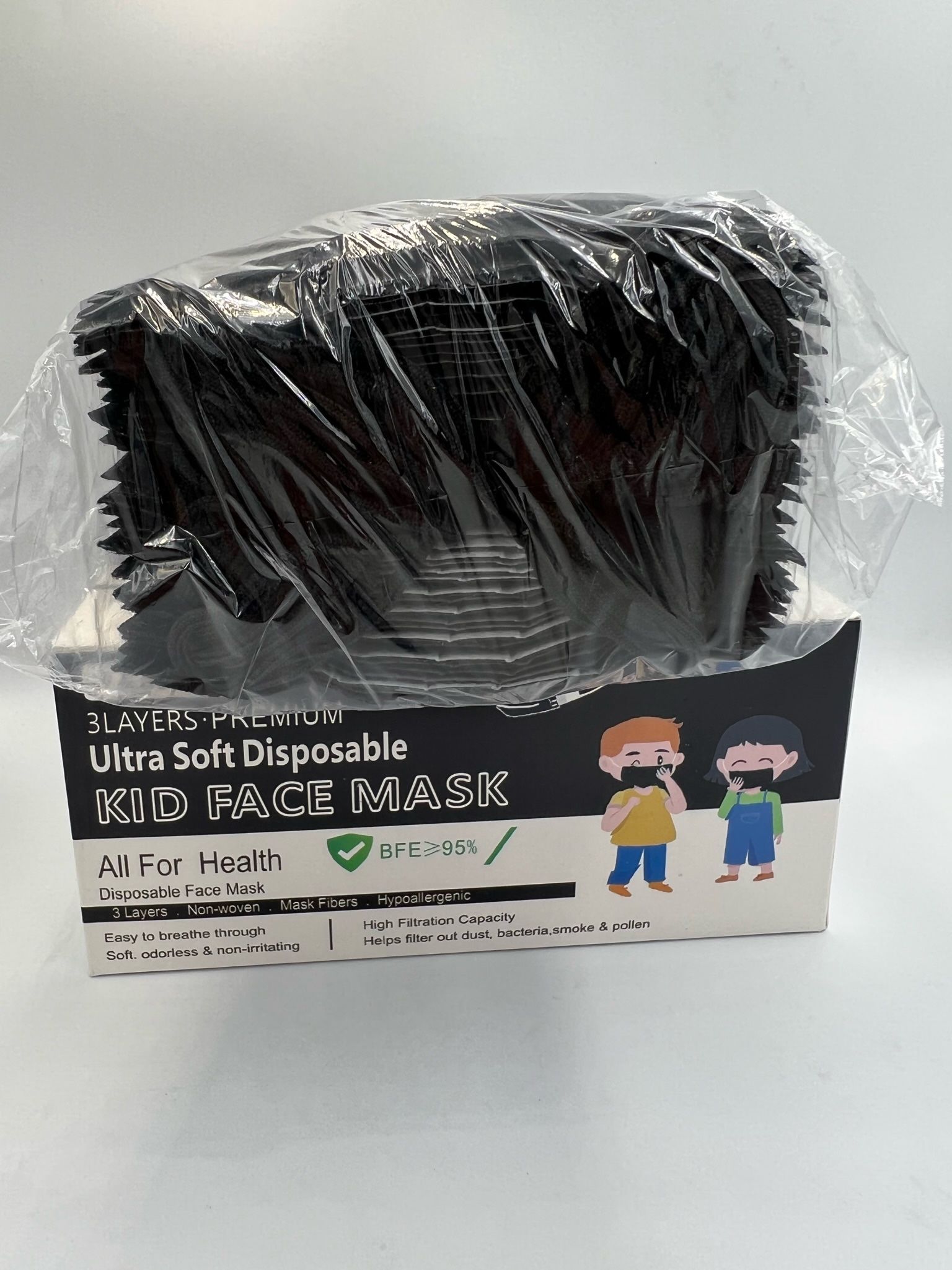 Kids Disposable 3-Ply Face Masks 😷 - Black w/White Inside Or Blue $6/each or 3 Boxes For $15 - 50 Pieces Per See Pics