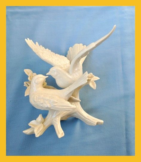 Lenox love birds, wedding promises, dove cake topper -