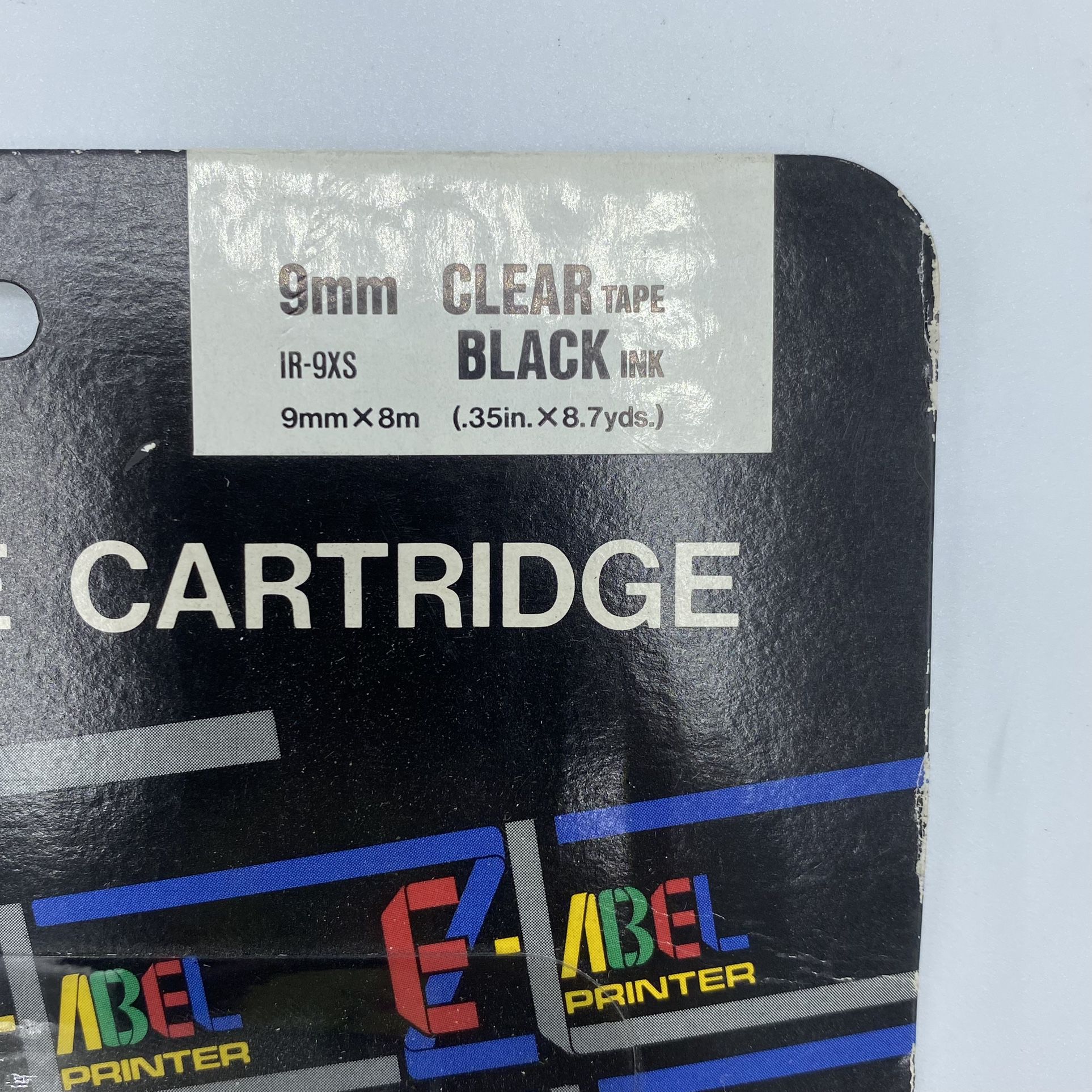 EZ Label Printer Tape Cartridge Casio - 9mm Clear Tape Black Ink 