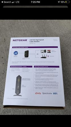 Netgear modem Comcast/Xfinity Thumbnail