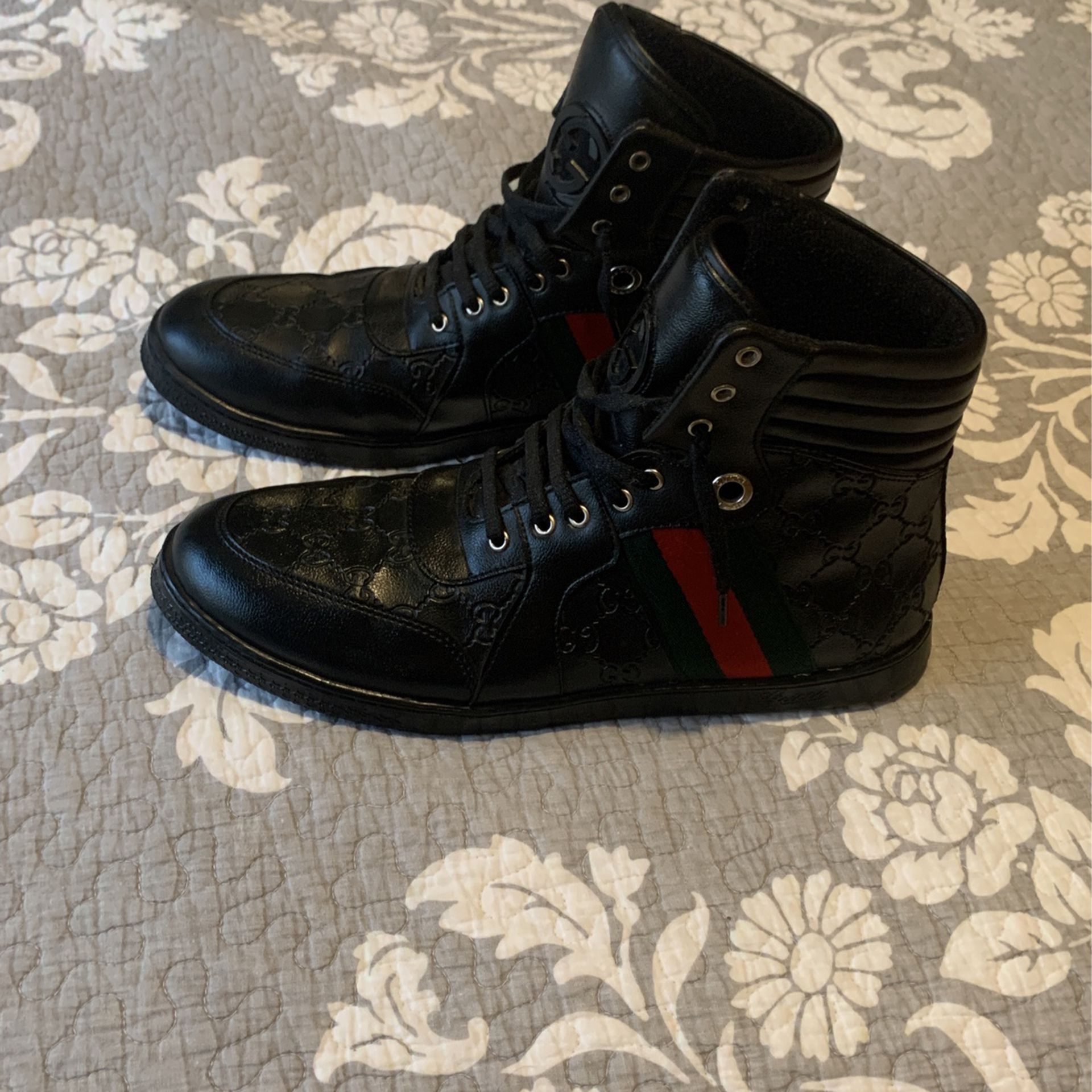 Gucci High Too Leather Web Size 10