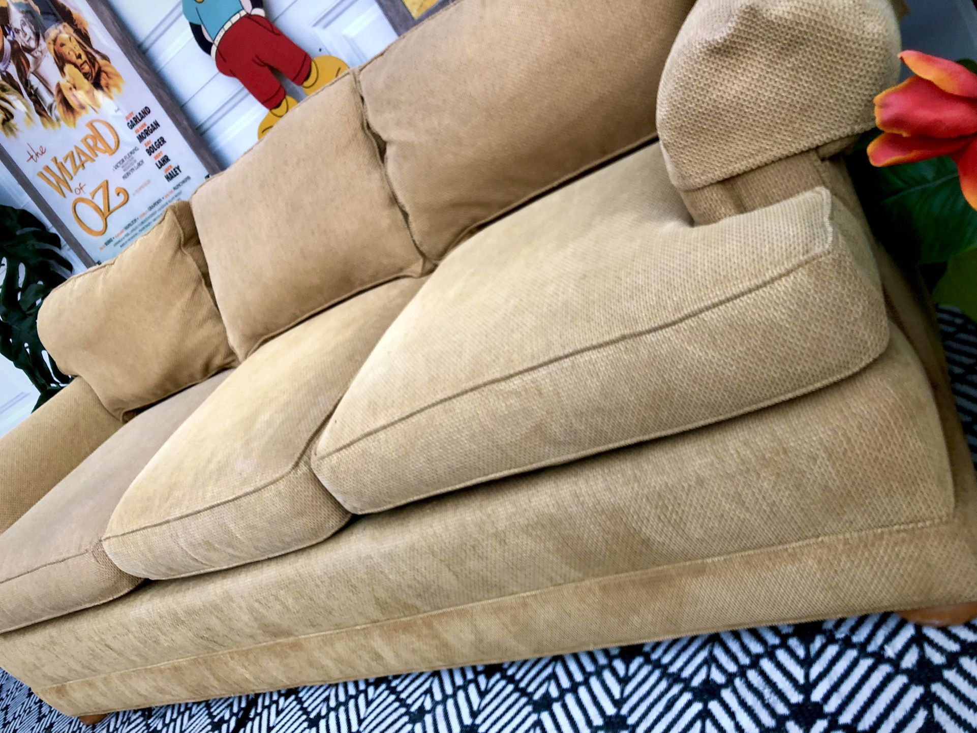 (Free Delivery)Yellow Gold Custom-Made Couch