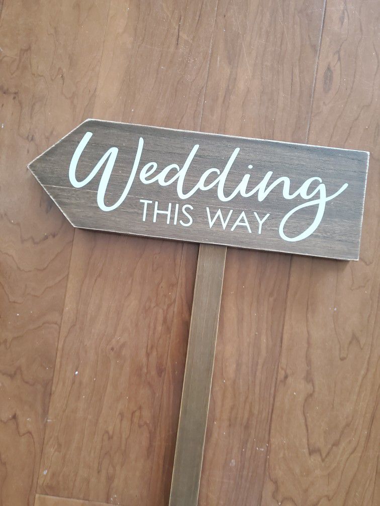 wedding wood sign