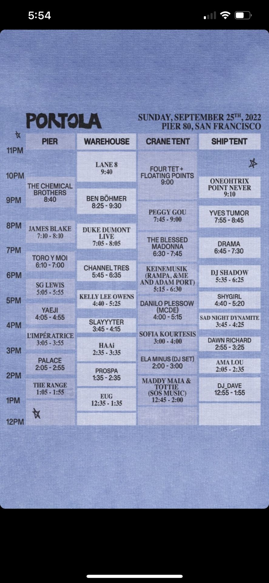 Portola Sunday Ticket GA
