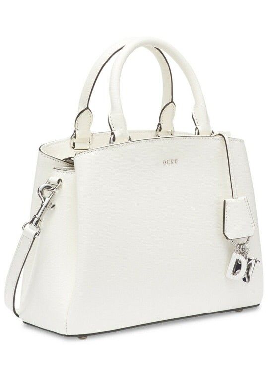 DKNY Paige Leather Medium Satchel White R81D3327