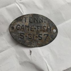 Rare 1957 Tennessee Game And Fish Tag Thumbnail