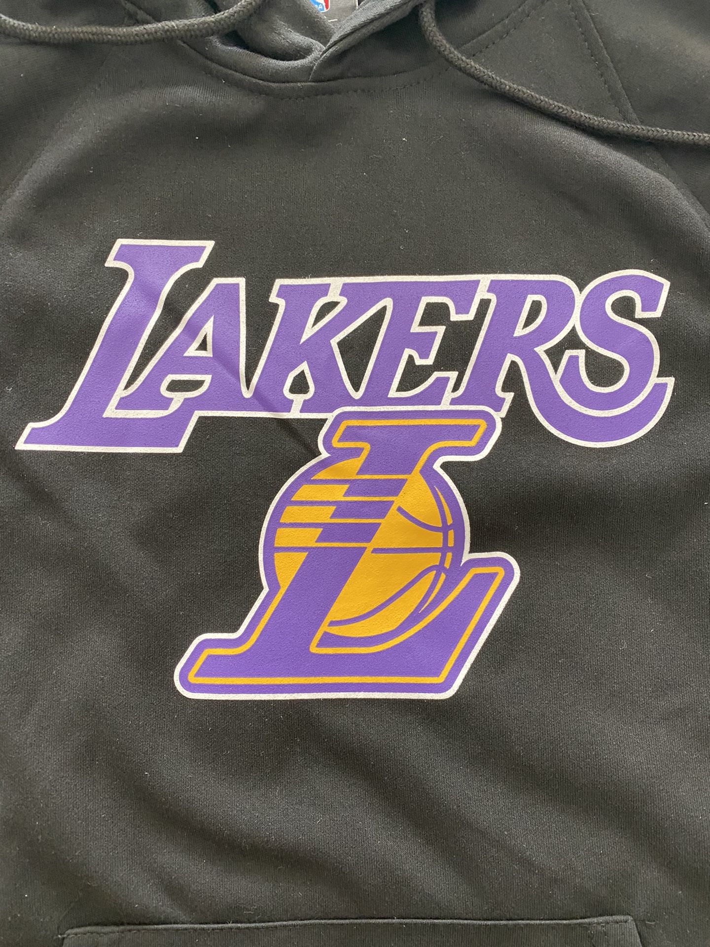 Los Angeles Lakers NBA Men's Hoodie Sweater Black Purple Size Small