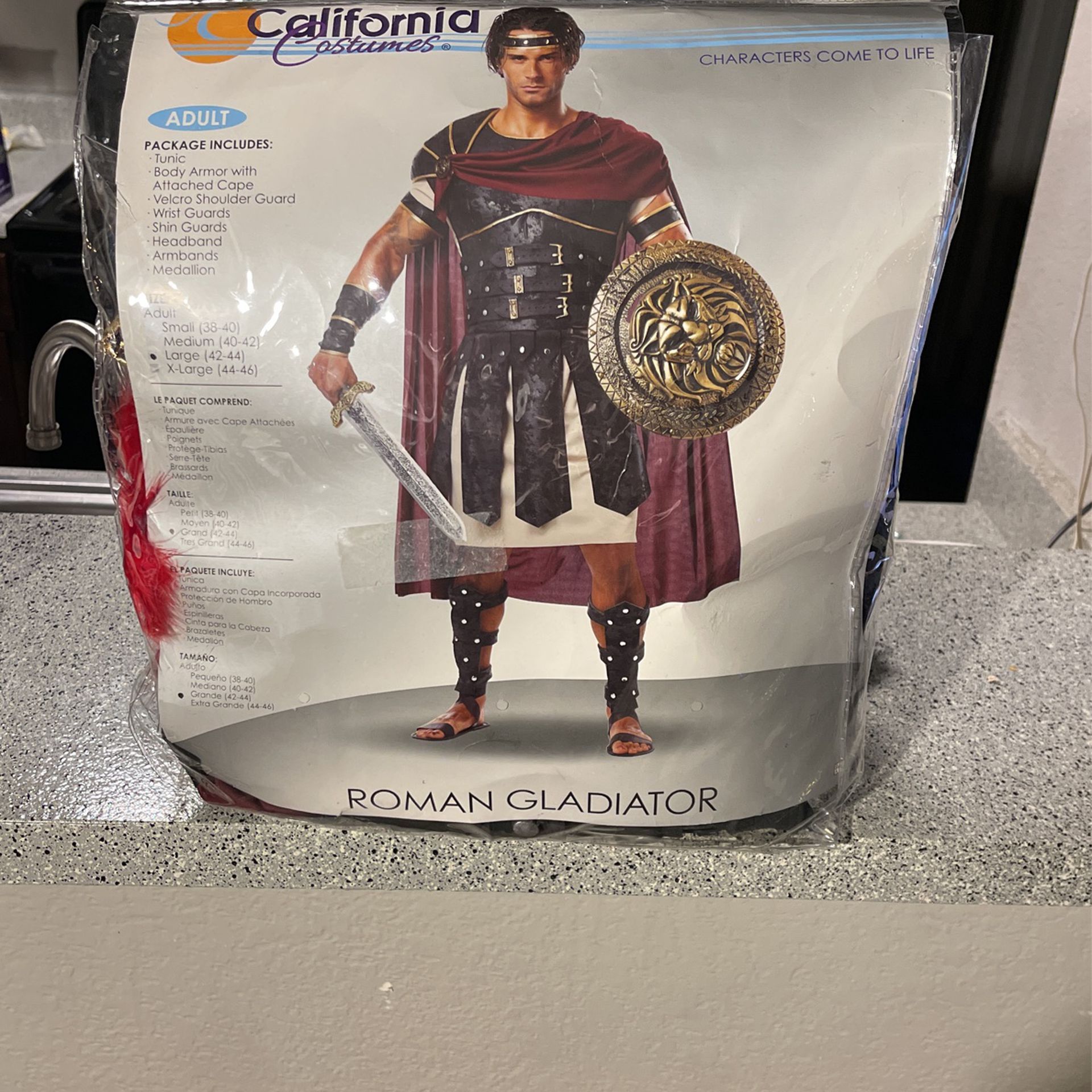 California Collection Roman Gladiator Warrior Costume