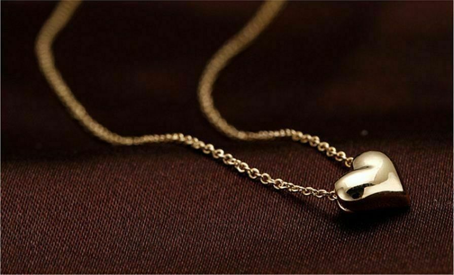 Fashion Women Gold Plated Heart Bib Statement Chain Pendant Necklace Jewelry