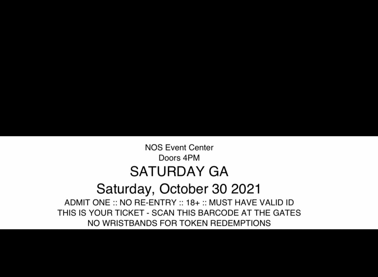 Escape Saturday single day ticket
