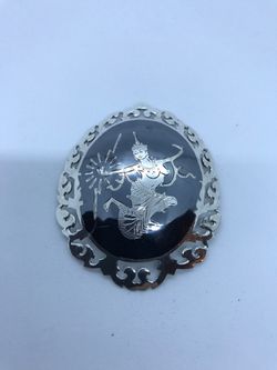 Designer Siam Sterling Pin/Brooch Estate Jewelry Thumbnail