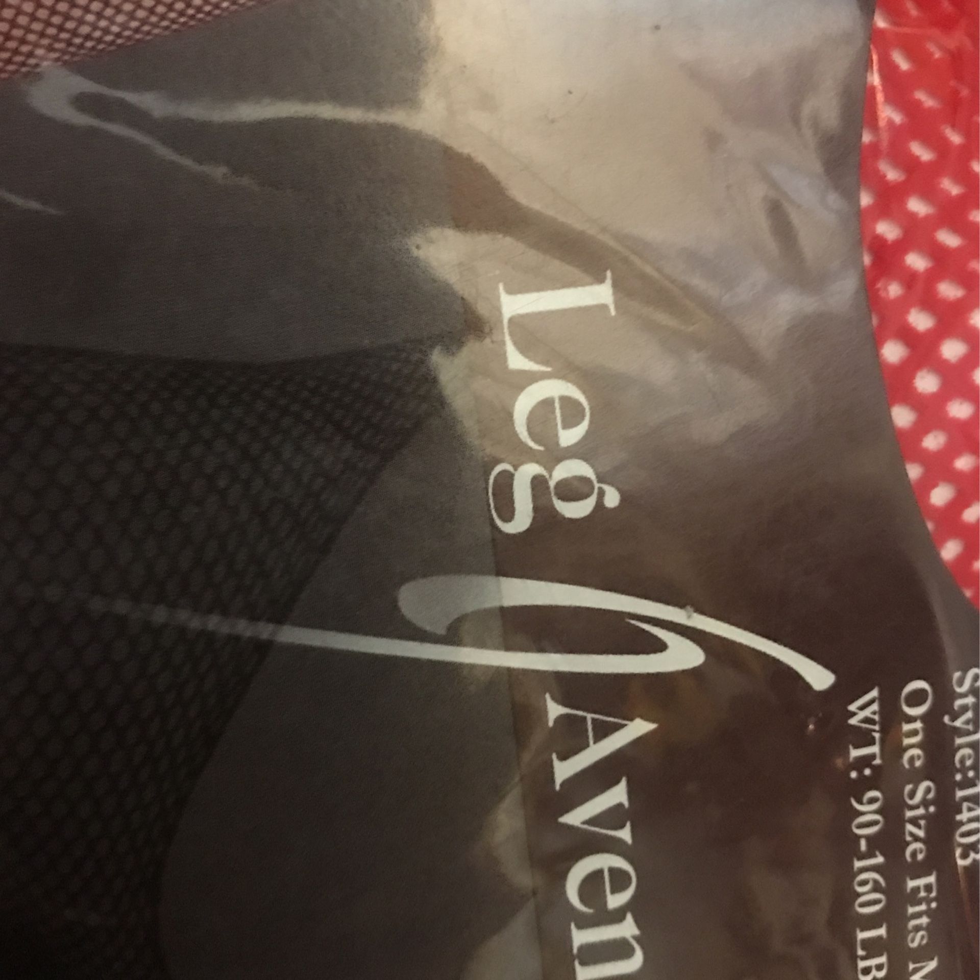 Red Thong Back Open Stockings Hose Cheeky Fishnet