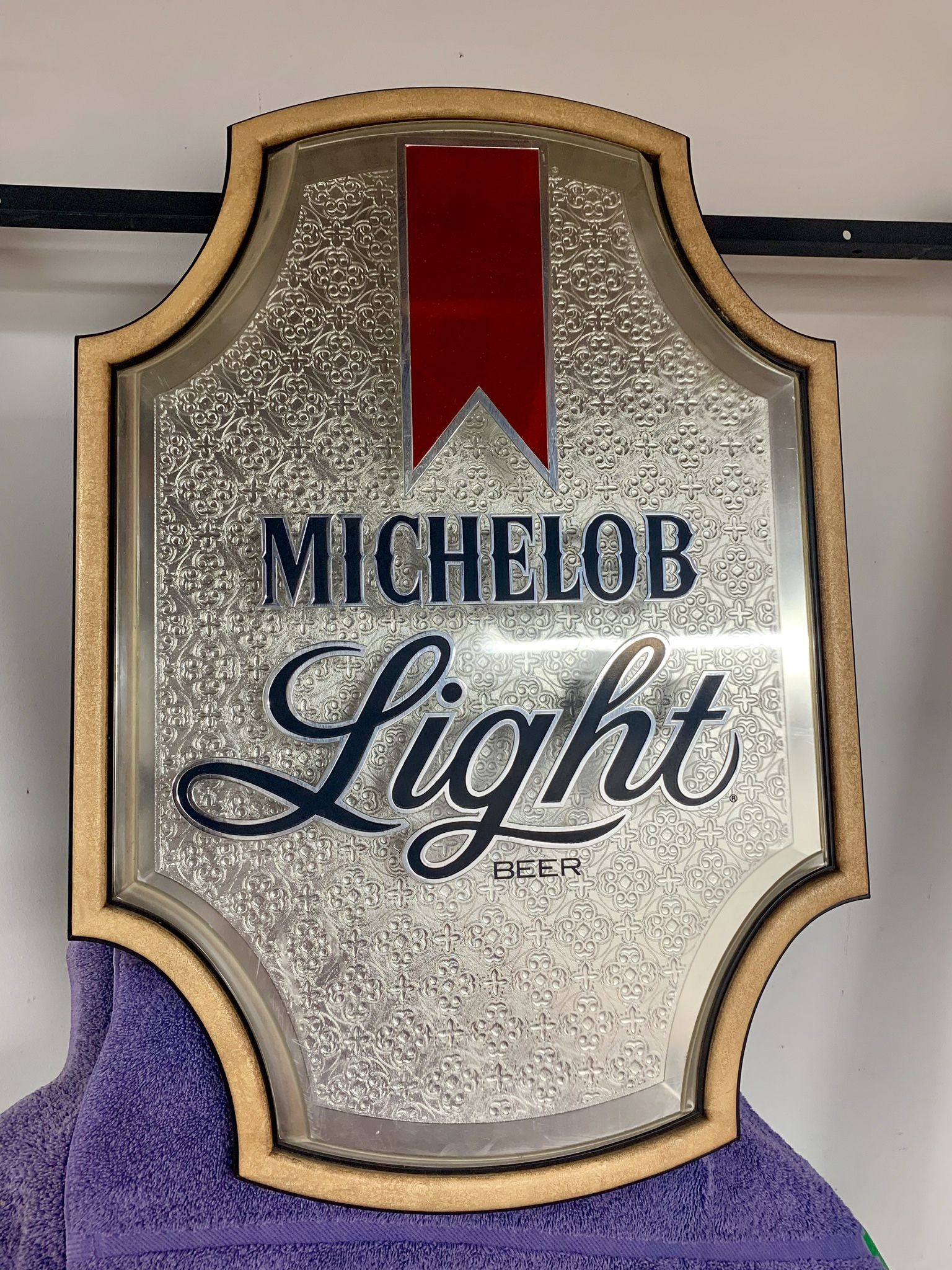 Michelob Light beer vintage plastic bar sign