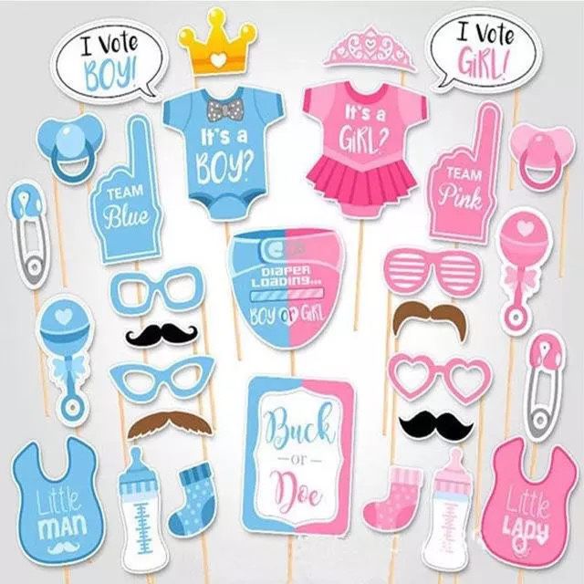 Gender Reveal Party Supplies 64pc