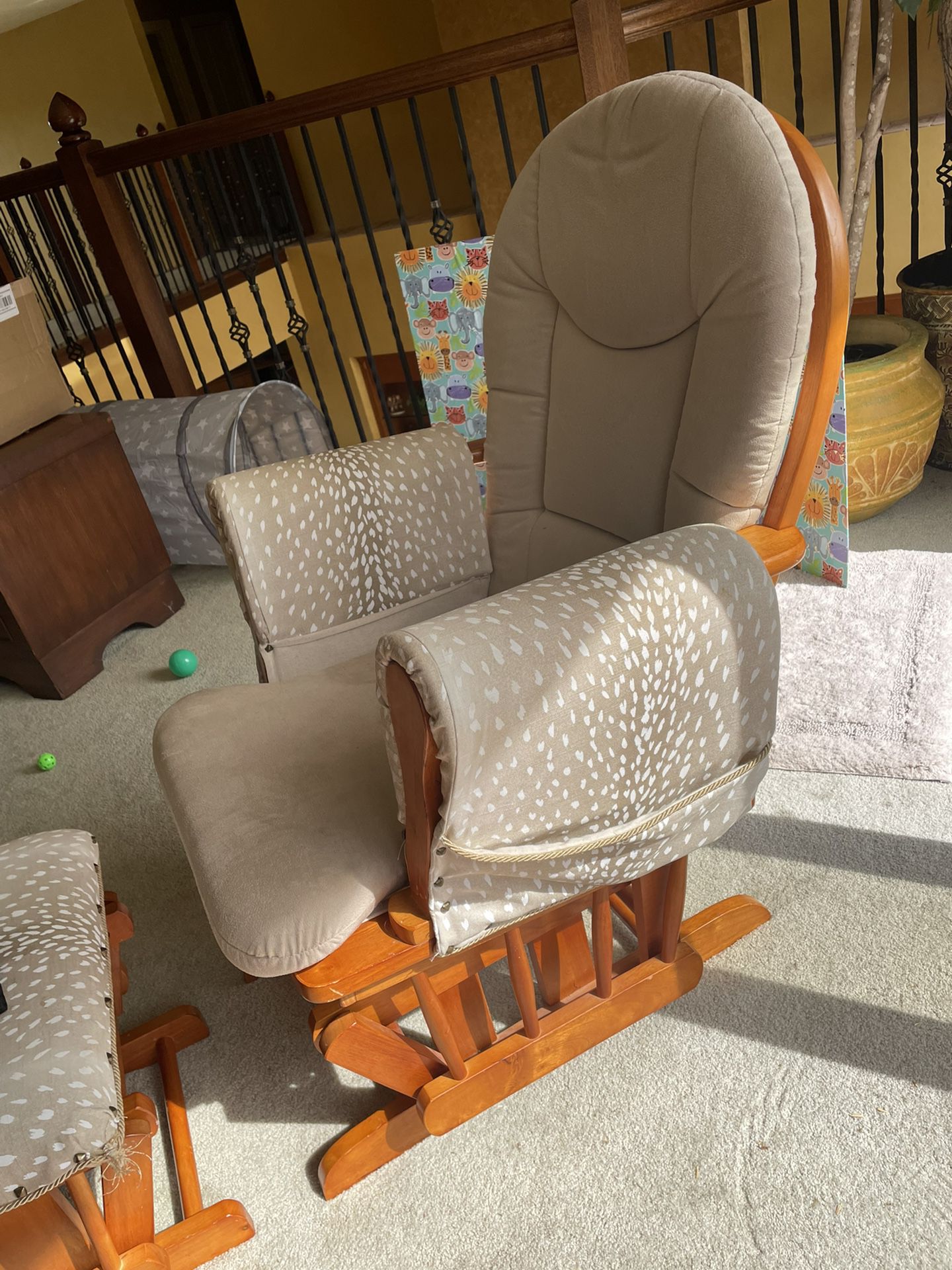 Custom Upholstered Glider Chair