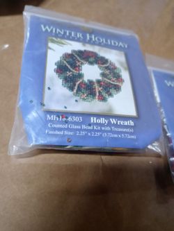 Mill Hill Kits Set Of 4 Charmed Mitten And Winter Holiday Collection Needlework Kits Thumbnail