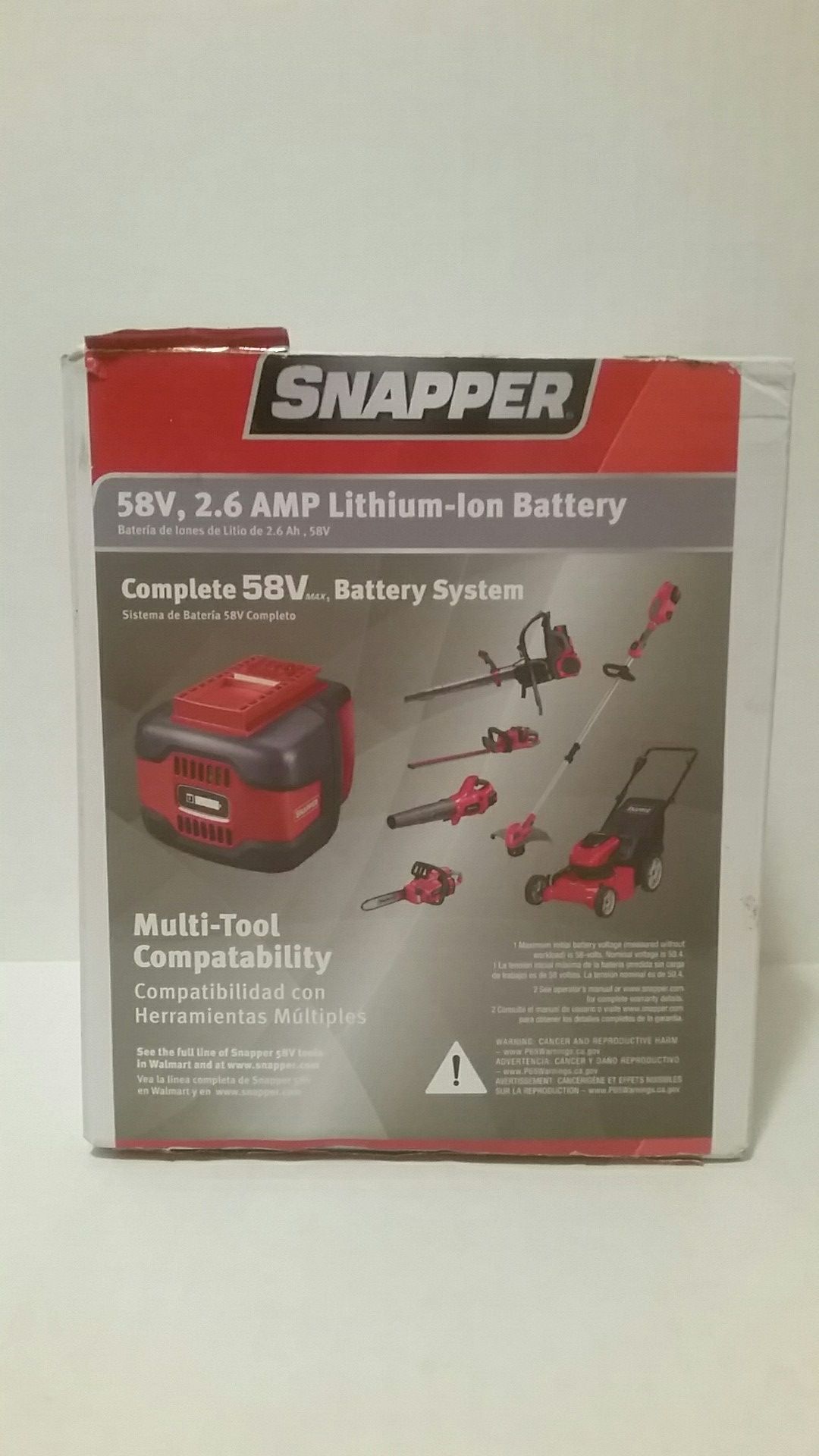 Home NEW Snapper 58V 2.6 AMP Lithium Ion Battery MultiTool