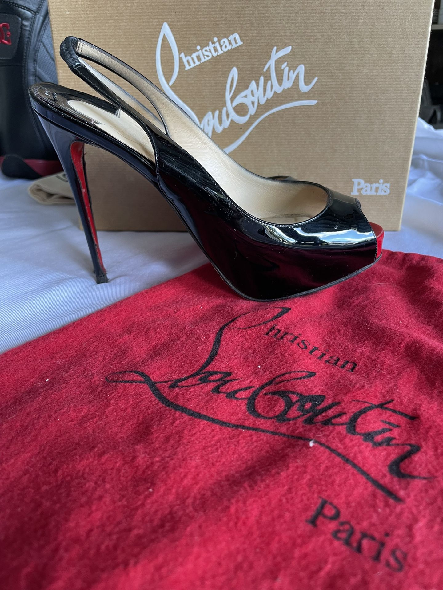 Christian Louboutin New Very Prive Patent Red Sole Pumps