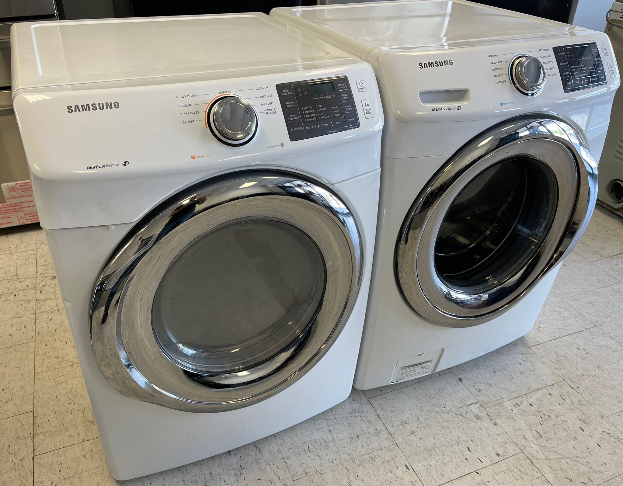 Samsung Front Load Washer And Electric Dryer Set(Stackable)