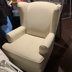 Off White Rocking Chair, Nursery Chair. Comes With 4 Non Rocking Legs Thumbnail