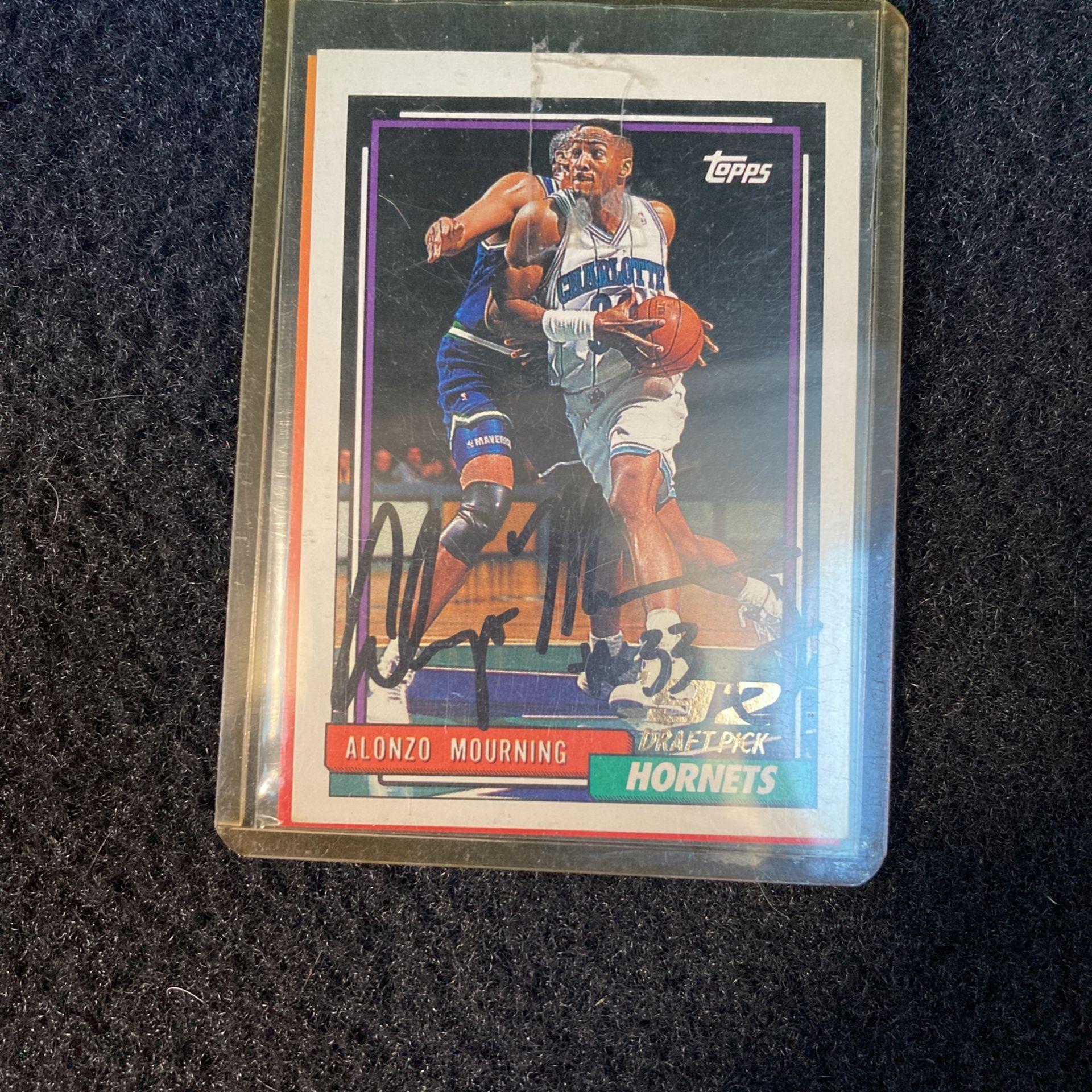 Alonzo Mourning Signed Card Topps