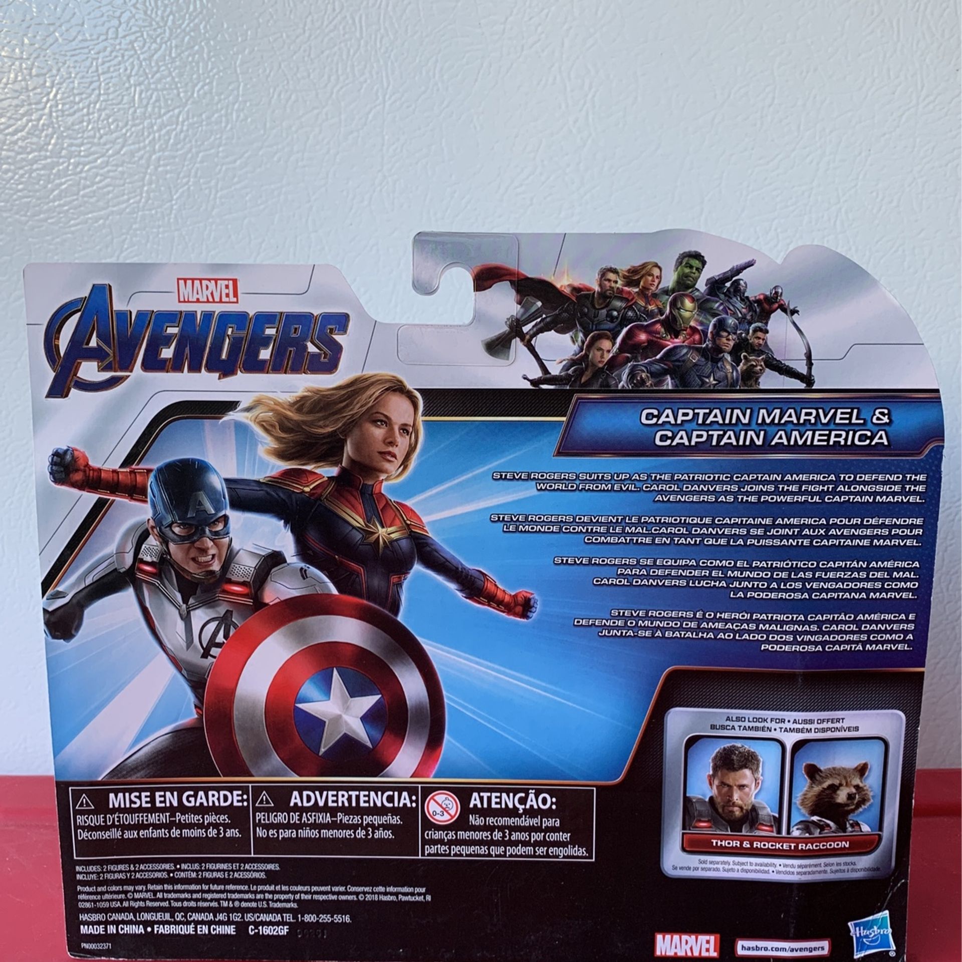 Marvel Avengers End Game Captain Marvel America 2 Pack MOC