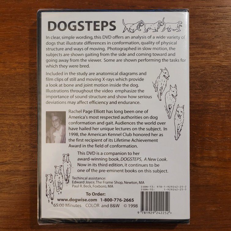 Dogsteps DVD What To Look For In a Dog 1998 65 Min Rachel Page Elliott